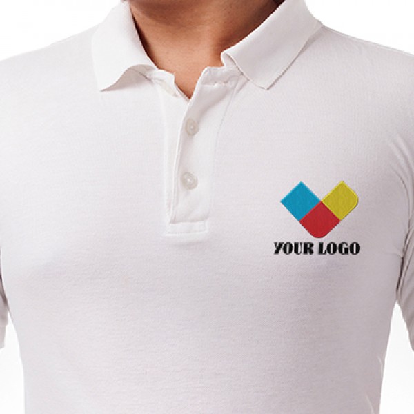 Custom Embroidered T Shirt - Polo Neck 